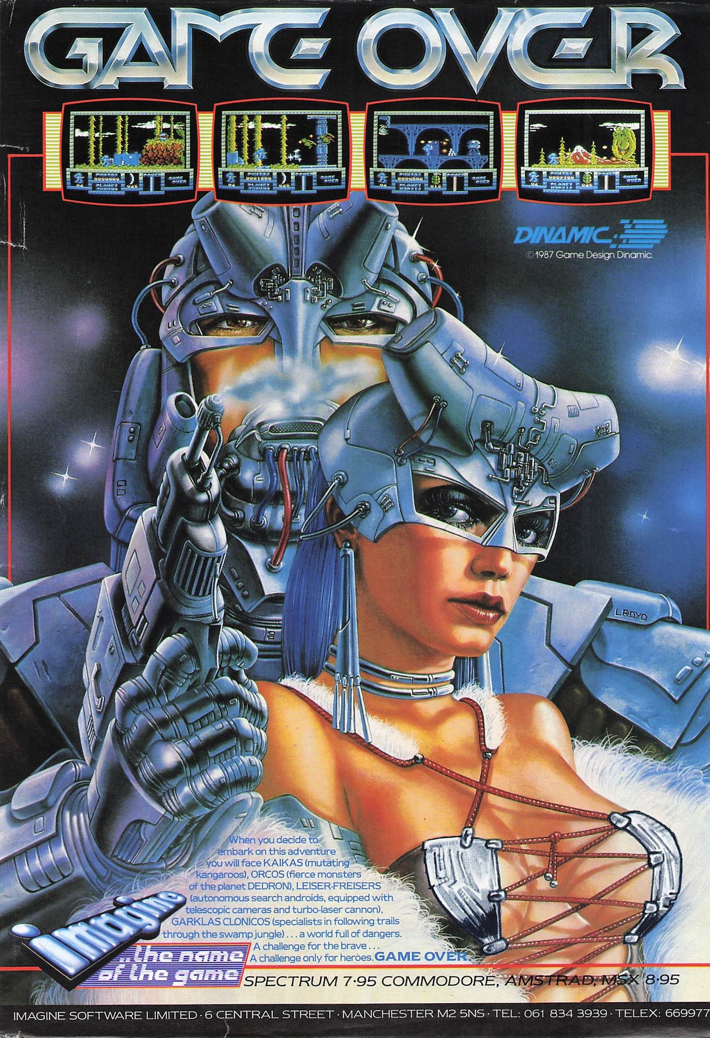 Original printed advert for Game Over Game 1987