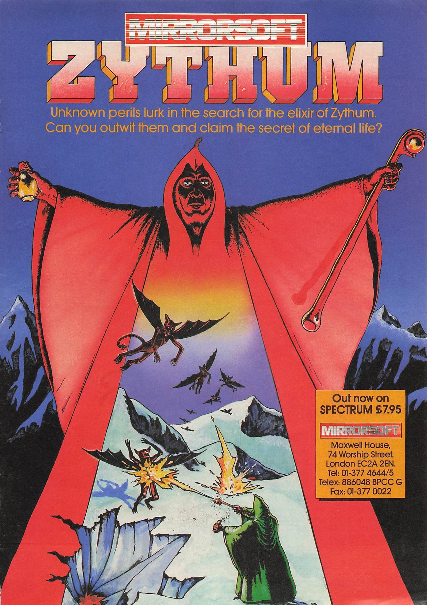 Original printed advert for Zythum from 1986