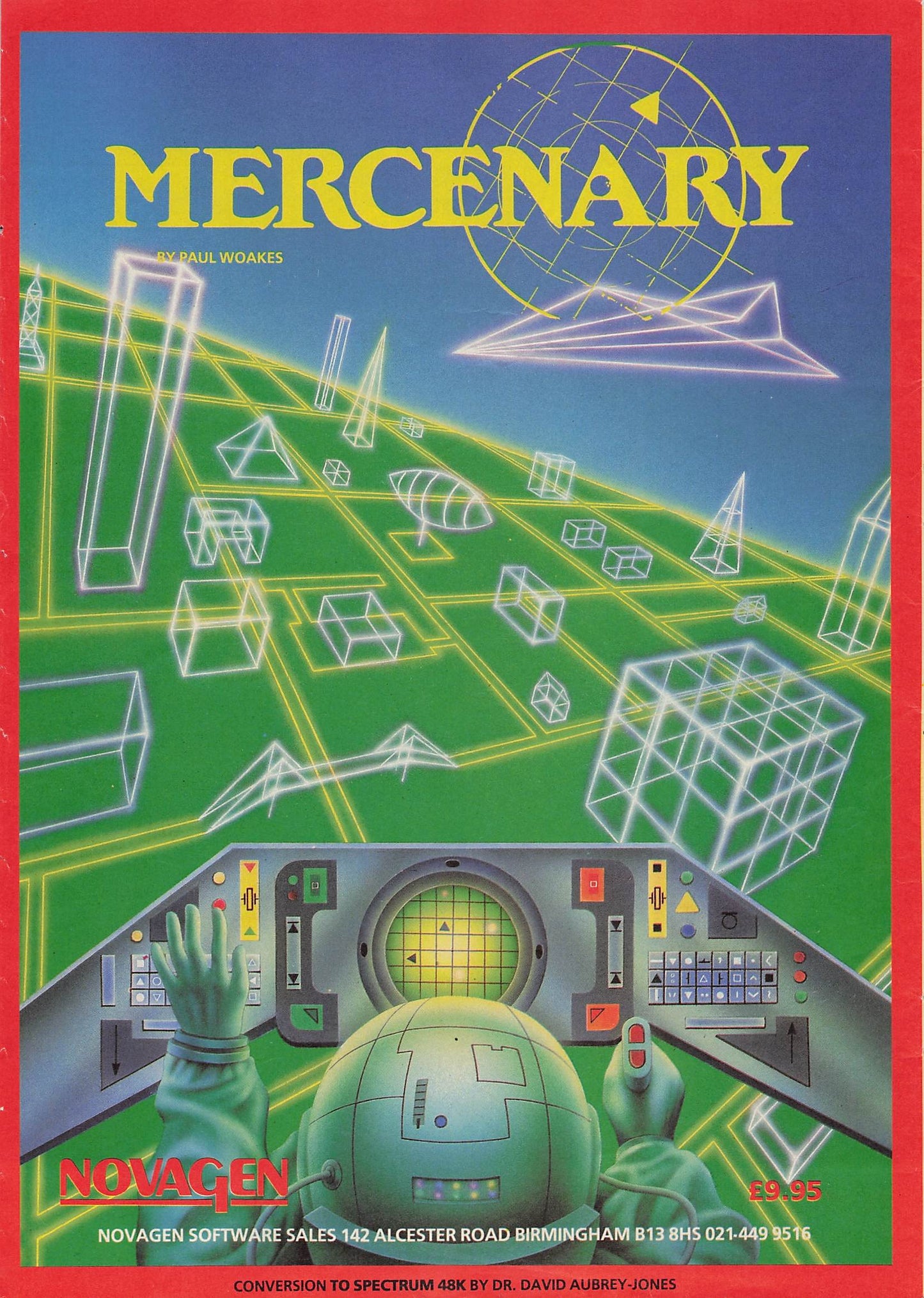 Original printed advert for Mercenary video game 1986