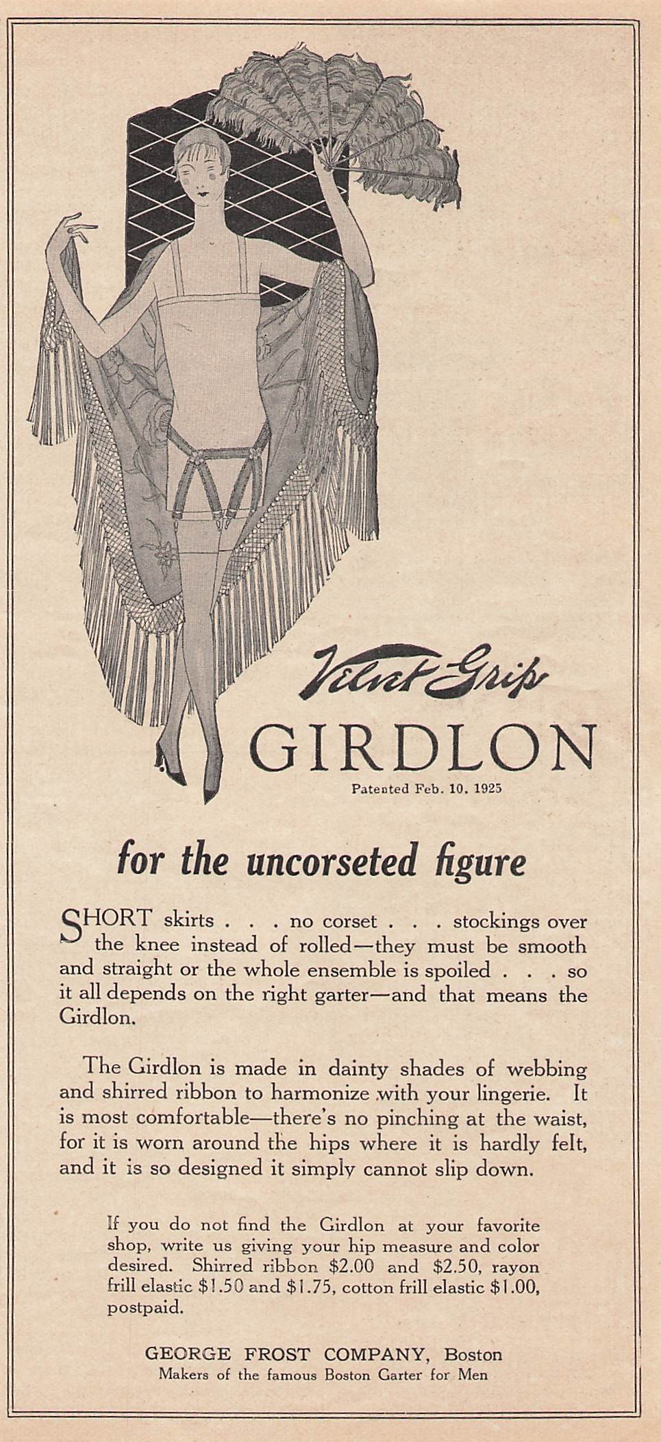 Original printed advert for Girdlon Stockings 1926