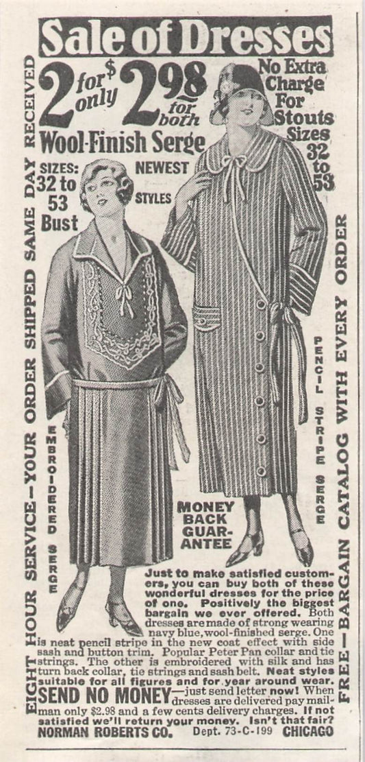 Original printed advert for Norman Roberts 1926